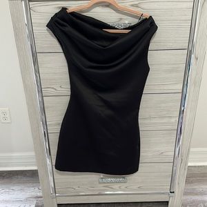 Zara satin off the shoulder dress